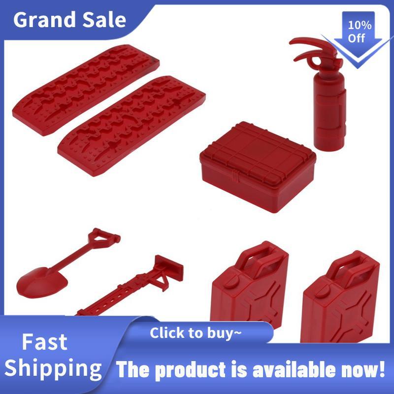 8 ชิ้นจําลองพลั่วทรายบันไดถังดับเพลิงสําหรับ MN D90 MN99S Fayee FY003 RC รถตกแต่งอะไหล่