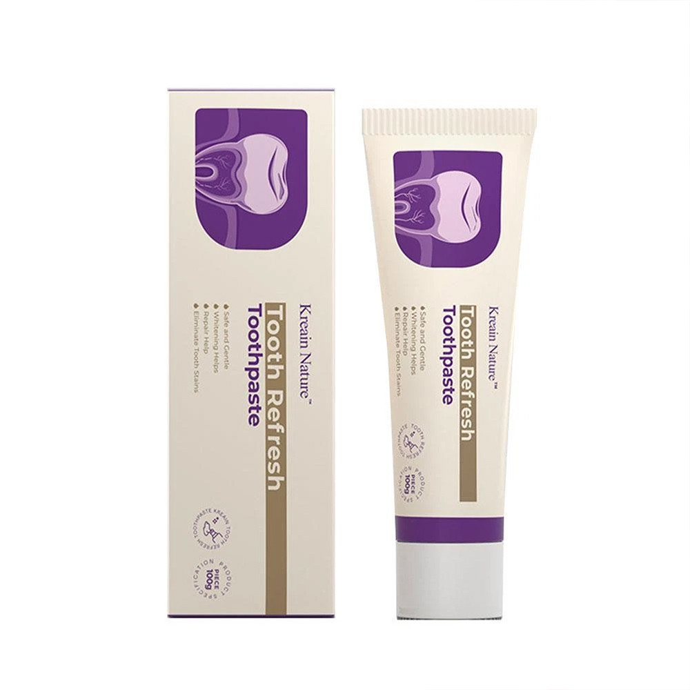 Kreain Nature Tooth Refresh Tooth Toothpaste ยาสีฟันดูแลช่องปากสําหรับ Toothacne & Sensitivity & Bad