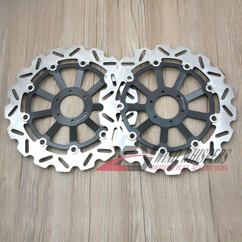 296 มม.รถจักรยานยนต์ดัดแปลงดอกไม้ดิสก์เบรกหน้าโรเตอร์สําหรับฮอนด้า VFR750R VFR 750 R VFR750 R 750R 1