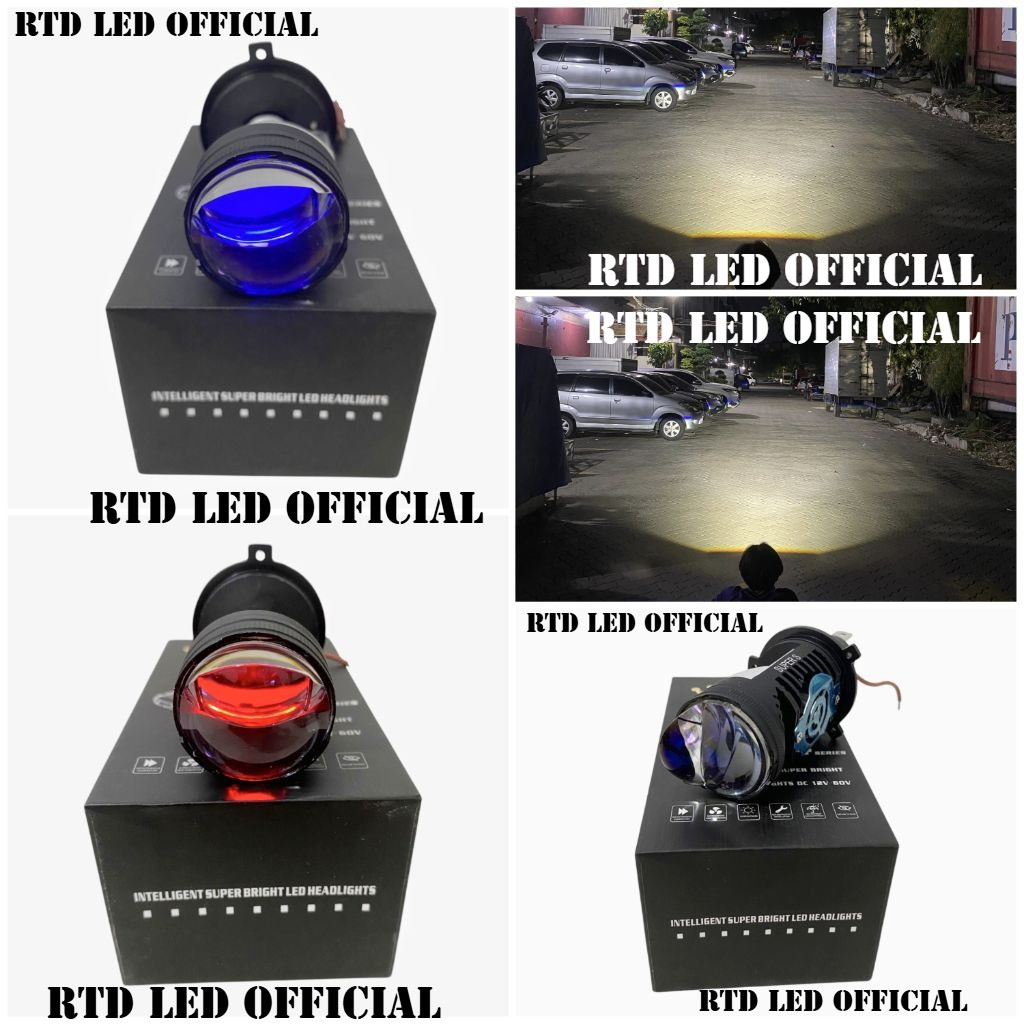 H4 Mini Bilded H4 Blue Lens Devil LED ไฟหน้า Super Bright