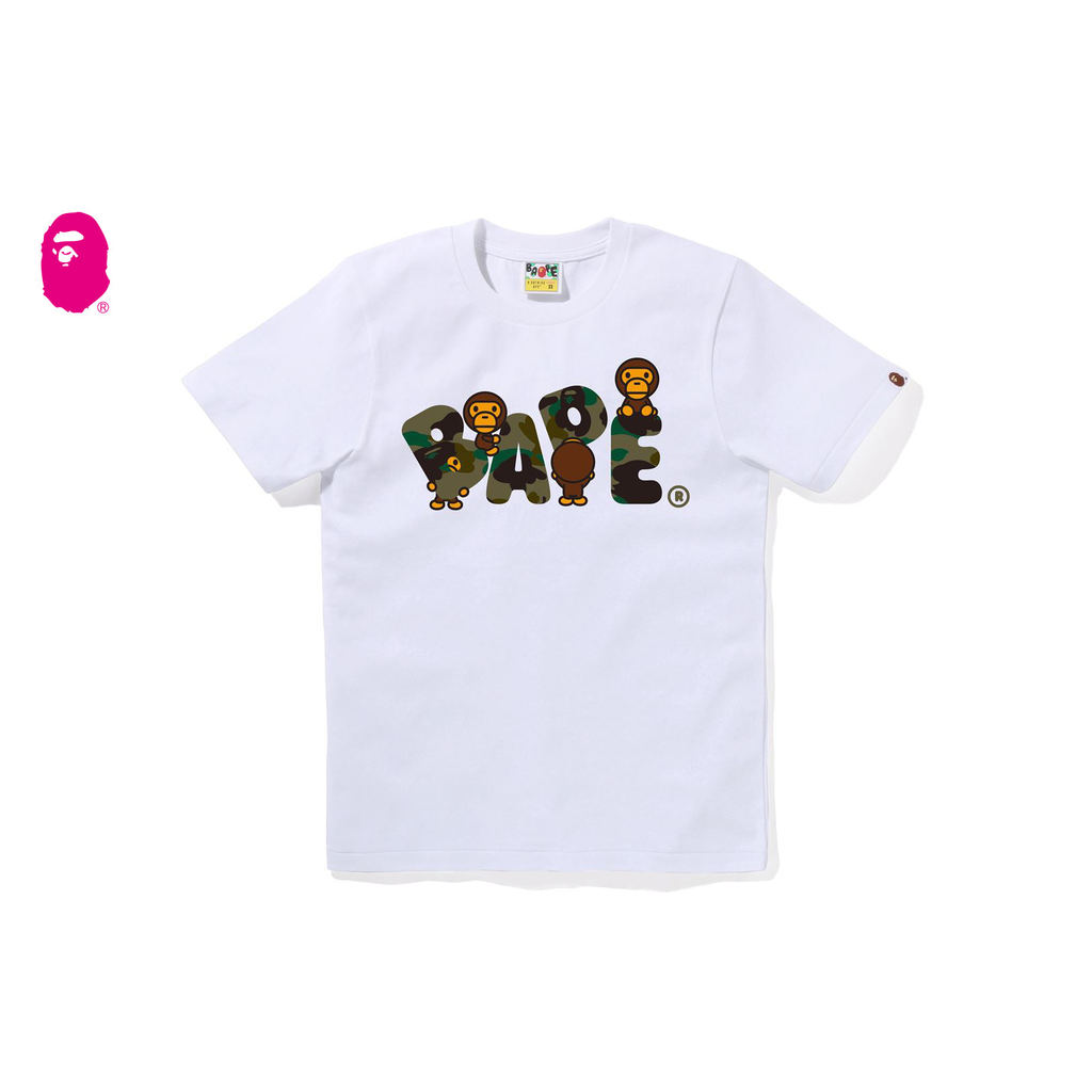 BAPE 1ST CAMO MILO BAPE LOGO เสื้อยืด ของแท้ | นำเข้าญี่ปุ่น GOYOUTATI