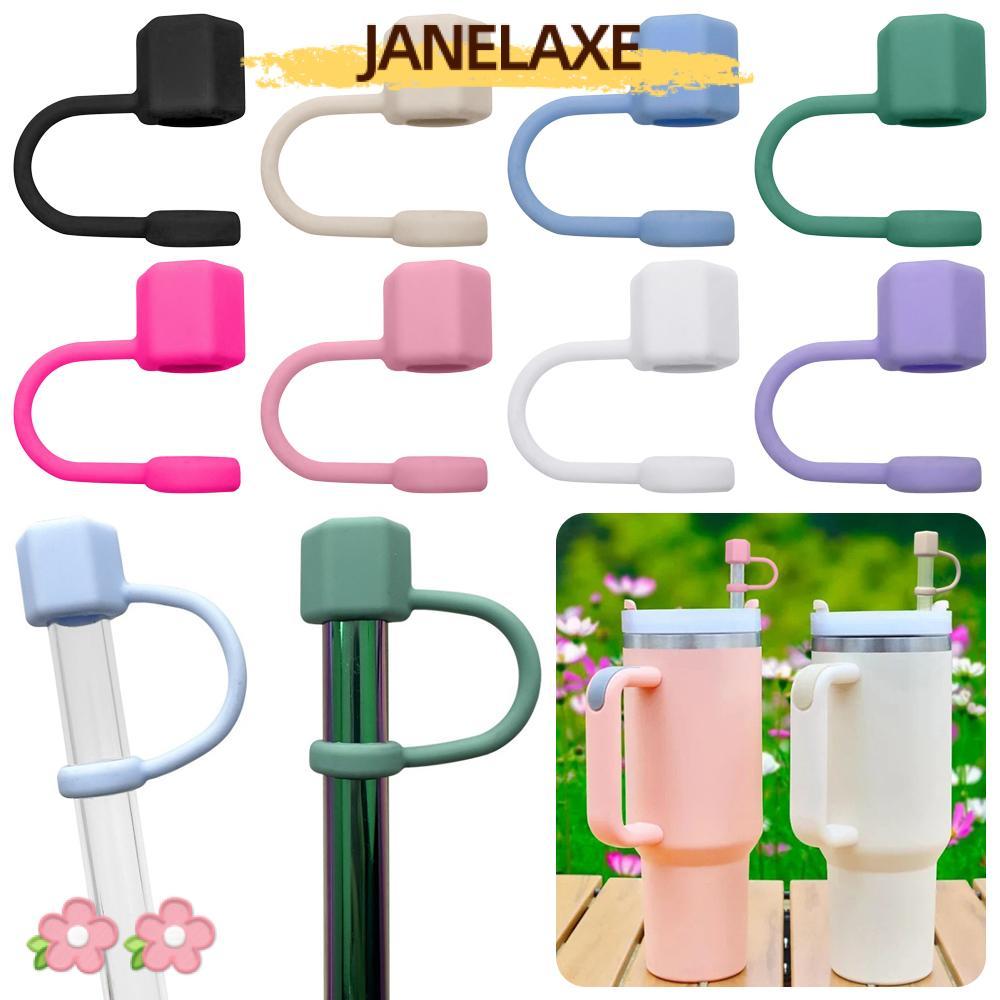 JANELAXE932JN ฝาครอบฟาง, ซิลิโคนแบบใช้ซ้ําได้หกเหลี่ยมอ่อนนุชหมวกฟาง, ดื่มกันฝุ่น Proof Splash ถ้วยน้ําอุปกรณ์เสริม