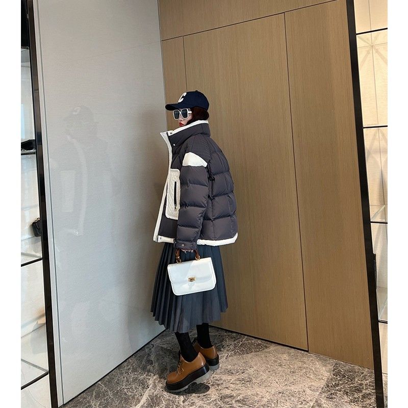 การออกแบบแจ็คเก็ตลงโปแลนด์ cod345.4g ชาร์จ Goose Down 95 นําเข้าปริมาณสีขาวแฟชั่นลงตรวจสอบสีเพชร P8S