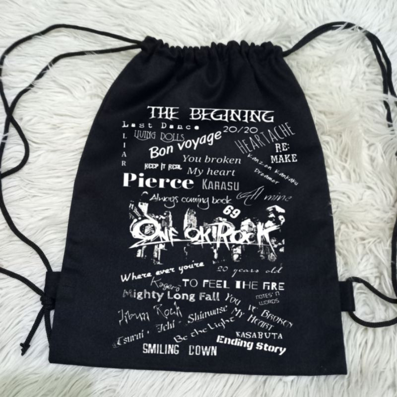Premium Canvas Drawstring Bag Band One Ok Rock Black Code 04 Japan Rock OOR Band String Bag/ 100% Pr