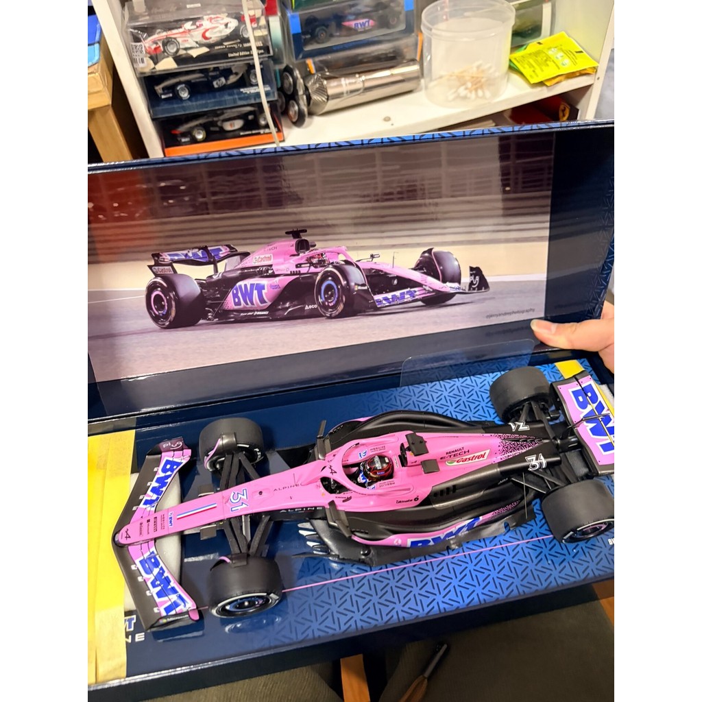 [คลังสินค้าพร้อม] Mini Cut Minichamps 1: 18 Alpine Alpine A523 Okko 2023 Bahlin Station