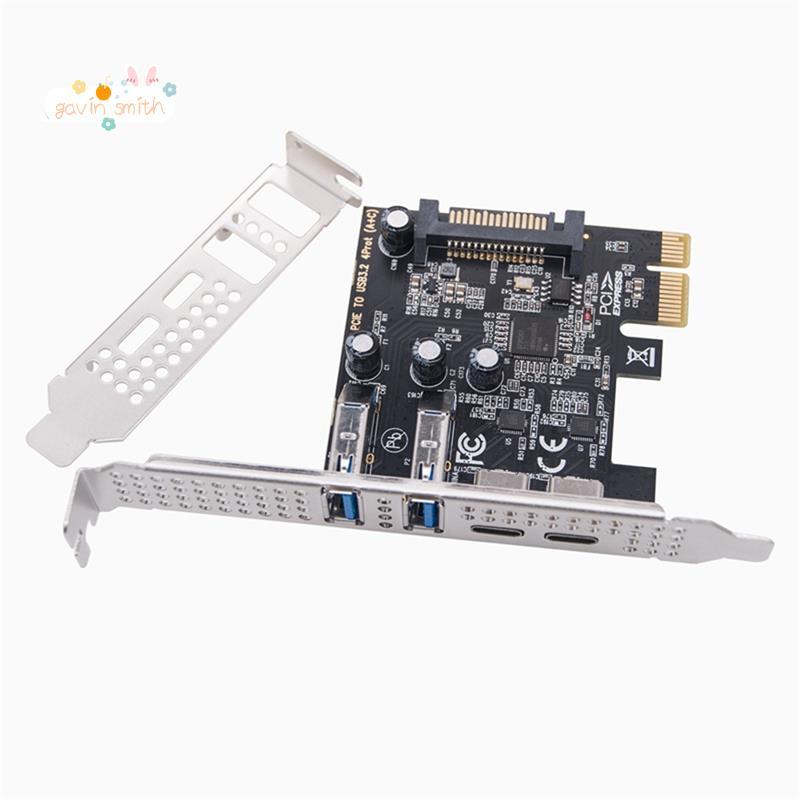 [Promote G]Type C USB 3.2 Gen1 5Gbps PCIE Card Adapter PCI Express Board 2xUSB พอร์ต + 2xพอร์ต Type-