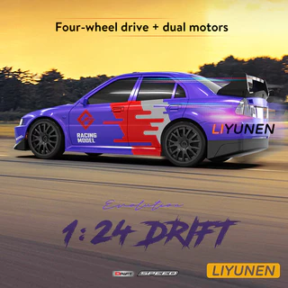 1/24 4WD RC Drift รถของเล่น RX7 GTR Porsche รุ่น Proportional คันเร่ง 2.4G รีโมทคอนโทรลความเร็ว Racing กีฬา Mitsubishi Mustang รถของเล่นเด็ก