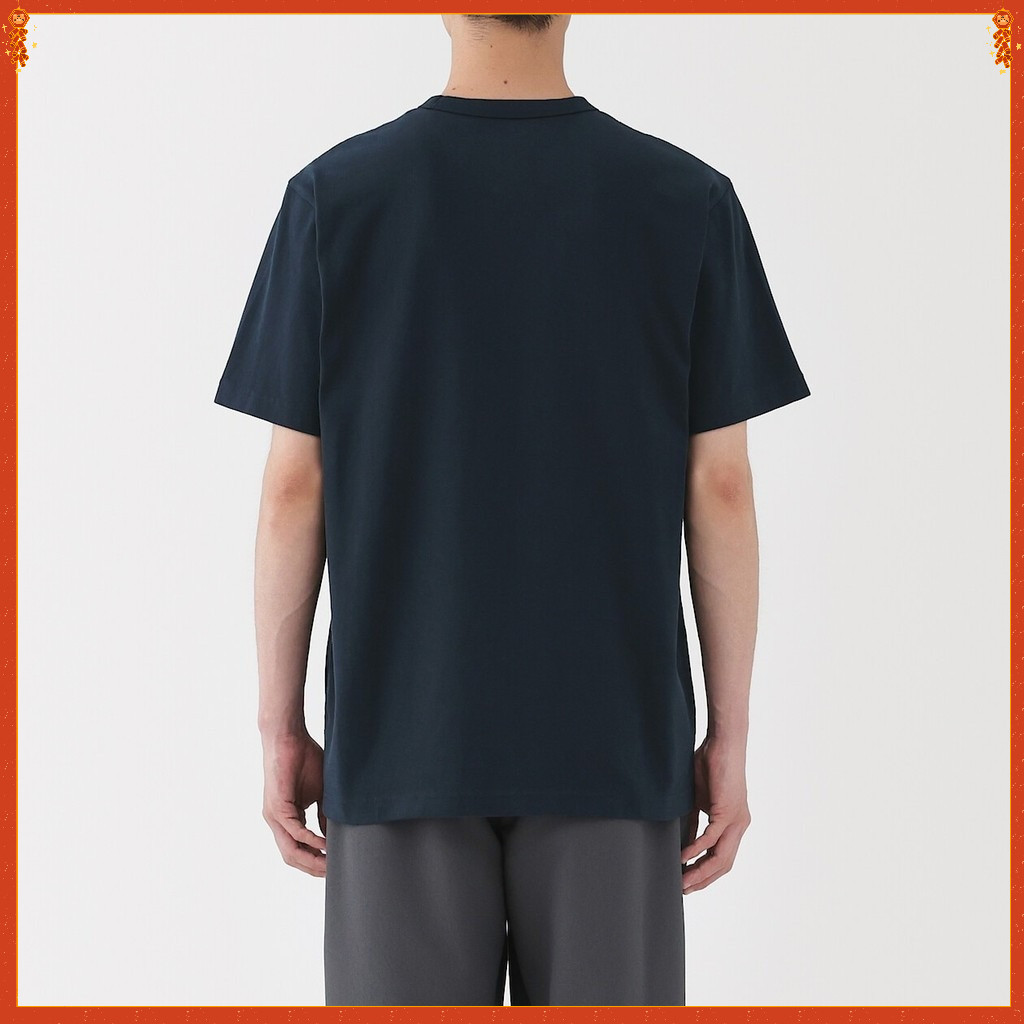 MUJI เสื้อยืดคอกลมผ้ามีน้ำหนักแขนสั้น ผู้ชาย – MUJI Washed Heavy Weight Short Sleeve T-Shirt ราคา ถูกที่สุด ดีลบีเคเค แกลเลอรีภาพที่ 8