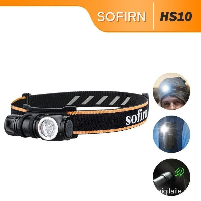 Sofirn HS10 USB C ชาร์จ Mini 16340 ไฟหน้า, 1100lm LH351D 90CRI ไฟฉายมุม TIR Optics แม่เหล็กหาง IKQE 
