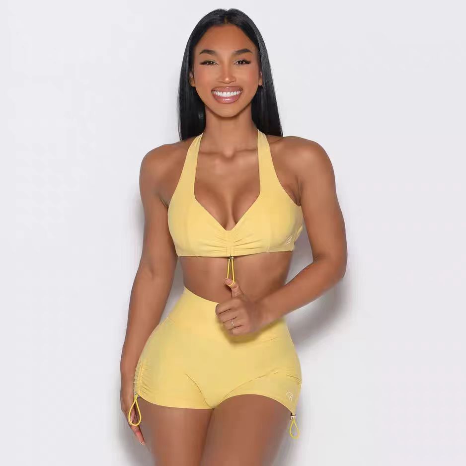 สปอร์ตบรา FitWild Ruched Halter | ไขว้หลัง Crisscross | 3 สี | SL สต็อกพร้อม