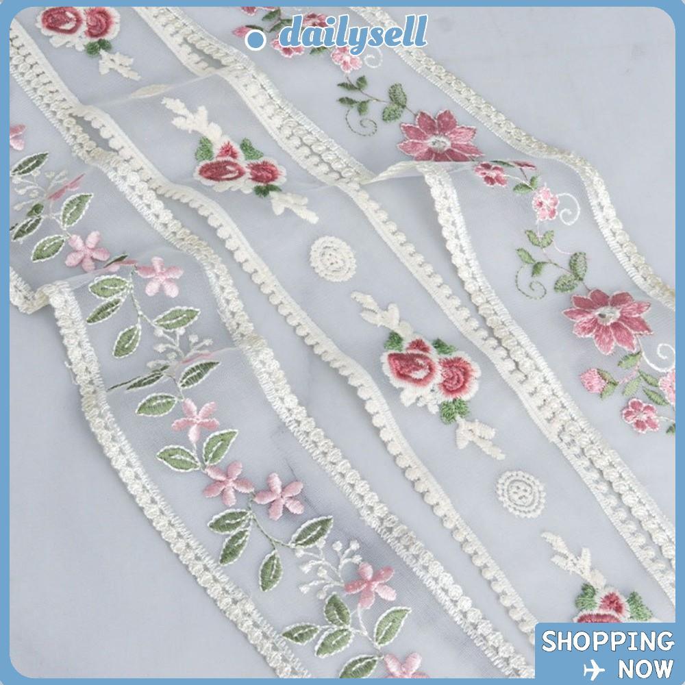 DAILY เย็บลูกไม้ริบบิ้น, DIY หัตถกรรมหัตถกรรมเย็บผ้าลูกไม้ตัดริบบิ้น, Multi-ใช้ Handmade Bows ช่อดอกไม้เจ้าสาว 3.5IN x 5 หลาริบบิ้นดอกไม้ Party Decor