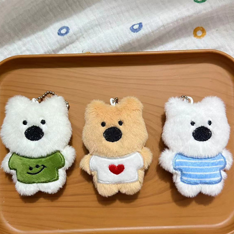 ในไทยพวงกุญแจการ์ตูนน่ารักเวสต์ไฮแลนด์ลูกสุนัขตุ๊กตาตุ๊กตารถจี้กระเป๋าและนักเรียนของขวัญวันเกิดCOD