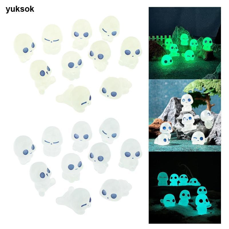 [yuksok] 10x Fairy Garden Accessories Micro Landscape Creative Design Resin Elves