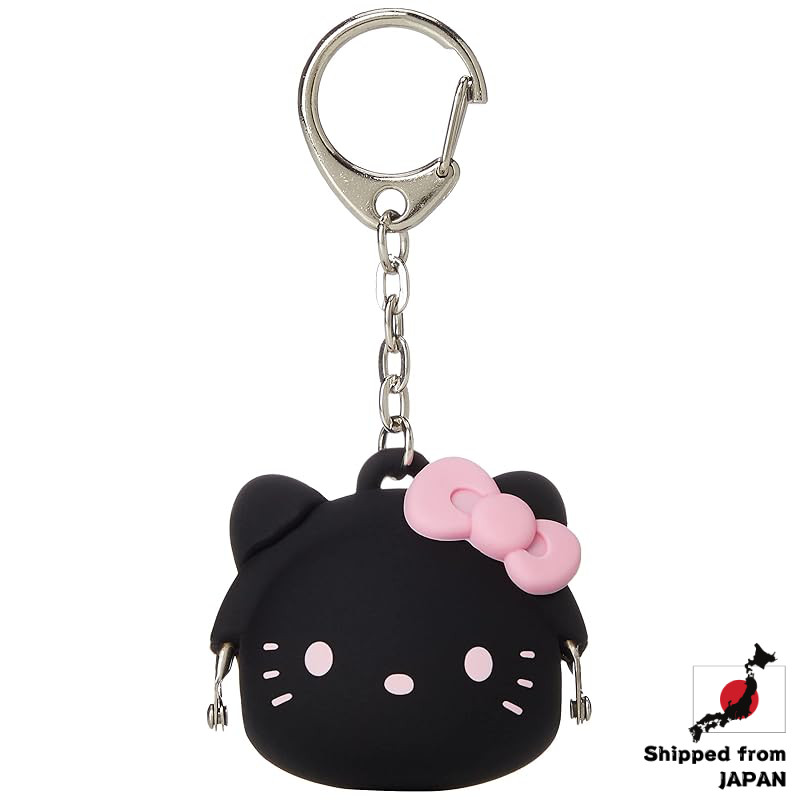 P+G Design Keychain Black Size: W4.4 × H4.1 × D2.4 cm Mimi Pochi-Bit Hello Kitty Black PG-34102