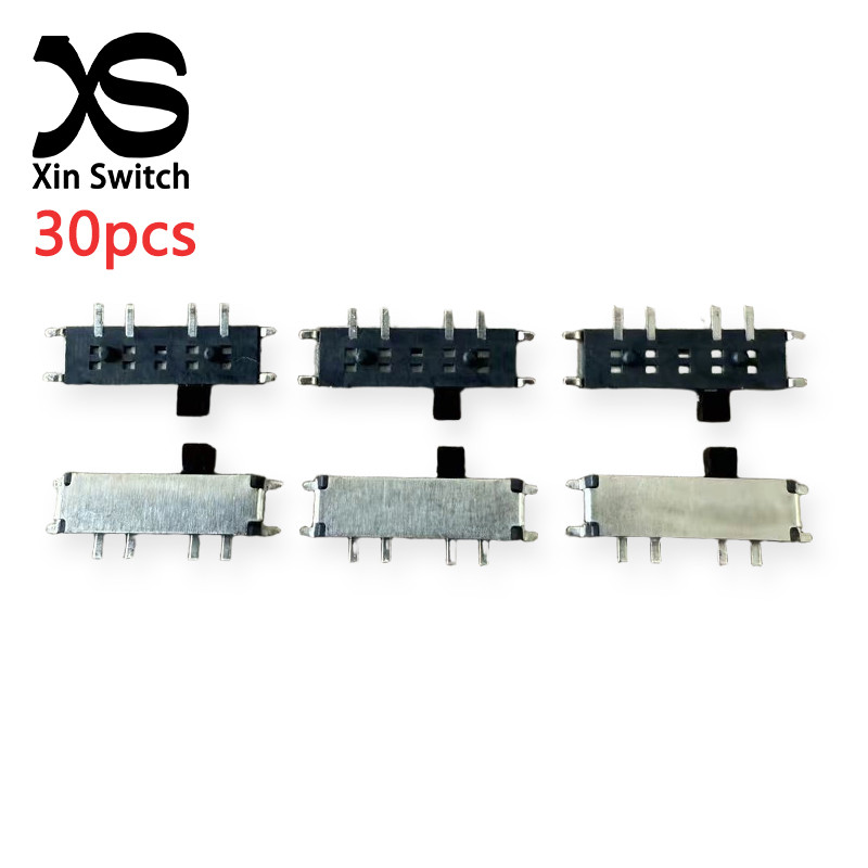 30PCS MSK-12C03-07 สวิตช์สลับขนาดเล็กพร้อมคอลัมน์ตําแหน่ง H1.5 มม. 8 พิน 3 ตําแหน่ง DC12V Patch ด้าน