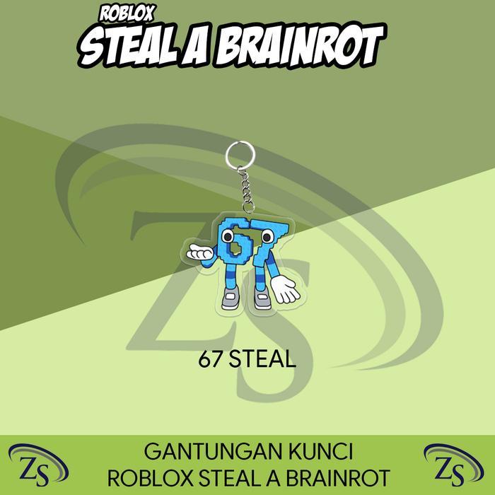 GANTUNCHAN KUNCI AKRILIK 2 SISI 3mm KARAKTER STEALTH A BRAINROT ROBLOX / GUNDAN KUNCI VIRAL / SOUVEN