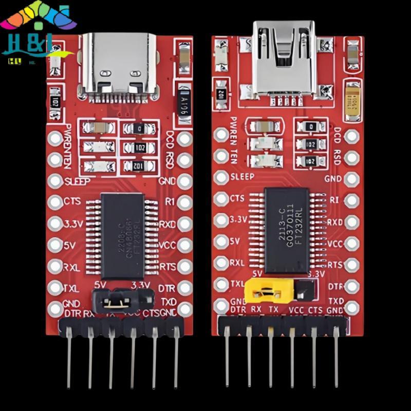 H & L 1 ชิ้น USB TO TTL Mini / Type-C FT232RL FT232 FTDI USB 3.3V 5.5V To Serial Adapter Module สําห