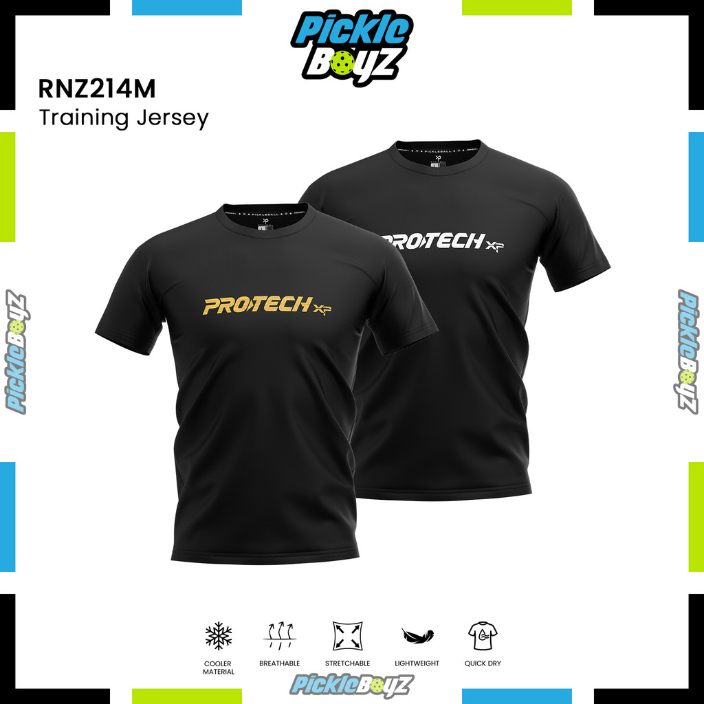 PROTECH RNZ214M Pickleball Badminton เสื้อยืดฝึกซ้อมแห้งเร็ว XS-4XL