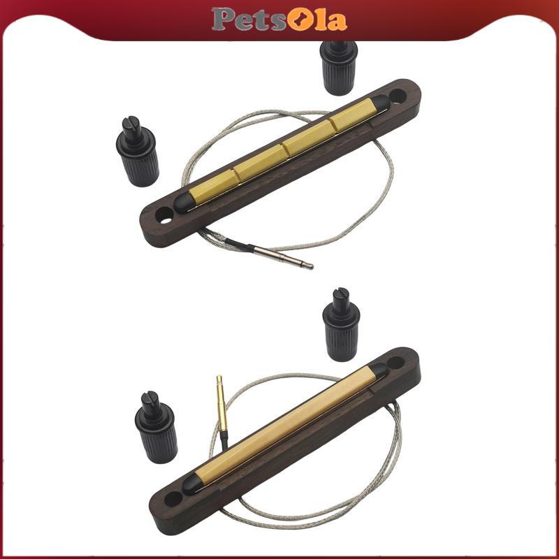 [PETSOLA] Piezo Pickup Bridge Saddle สําหรับเบสอะคูสติกและเบสพร้อมความเข้ากันได้ของ Onboard สําหรับน
