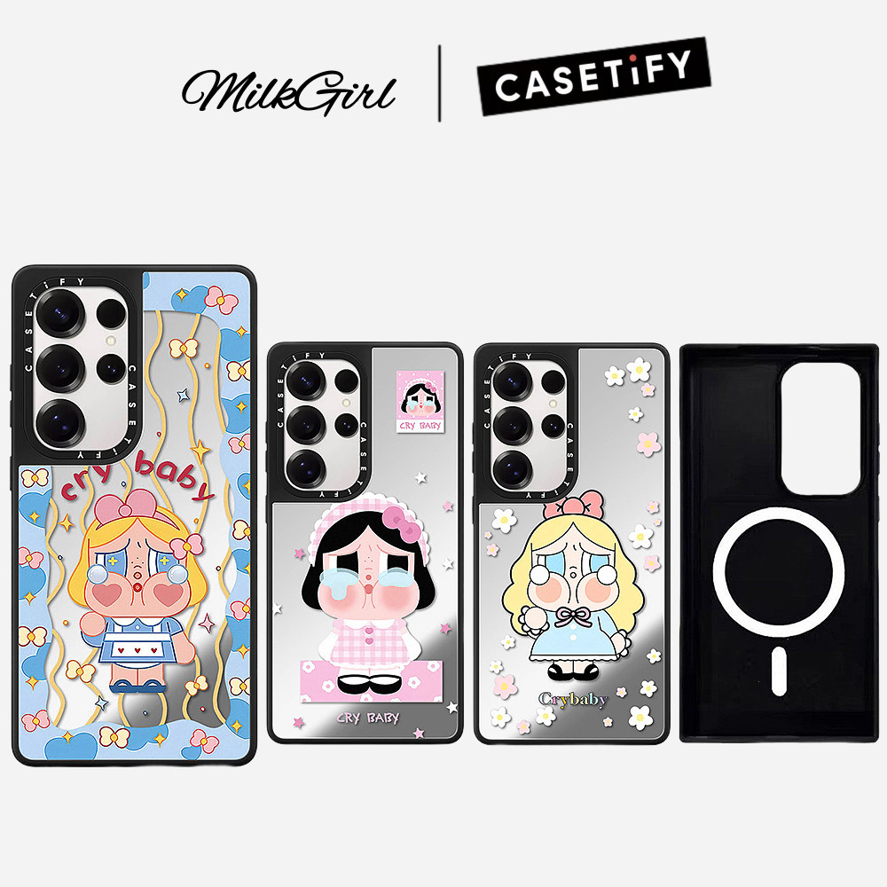 Magnetic Bowknot Big Face สาวกระจก Hard Samsung สําหรับ Samsung Galaxy S26 25 24 23 UItra S26 25 24 23 Plus กันกระแทกป้องกันปลอก