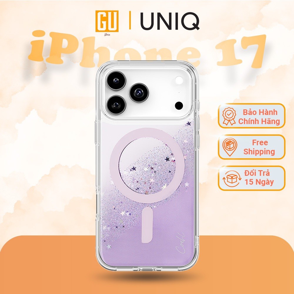 UNIQ COEHL LYRA เคสสําหรับ iPhone 17 Pro/ 17 Pro Max Lavender Purple Light Reflection Constellations