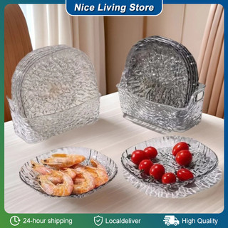 8PCS/SET Snack Bowls Fruit Plate Dessert Plate Bone Spitting Dish Candy Snack Dish Salad Dish