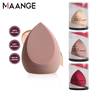 MAANGE ไข่ความงาม ฟองน้ำแต่งหน้า พัฟรองพื้น เปียกและแห้ง แต่งหน้าไข่ เครื่องมือแต่งหน้า กล่องฝุ่น