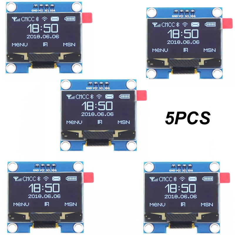 1/5pcs 1.3 "1.3 นิ้ว IIC I2C Serial 128x64 SSH1106 Digital OLED LCD จอแสดงผล Led สีขาวโมดูลสีฟ้าสําห