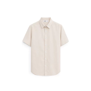 AIIZ (เอ ทู แซด) - AIIZ เสื้อเชิ้ตผู้ชายแขนสั้นผ้าฟิลอะฟิลสีพื้น AIIZ Men's Fil a Fil Short Sleeve Shirt