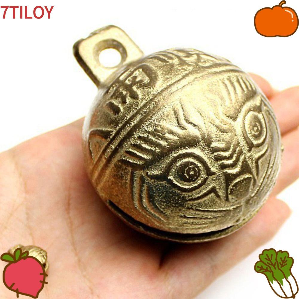 7TILOYSHOP กระดิ่งทองเหลือง, กระดิ่งทองแดง Mini Dog Collar Bells, 11mm14mm16mm18mm20mm Vintage Craft Bells