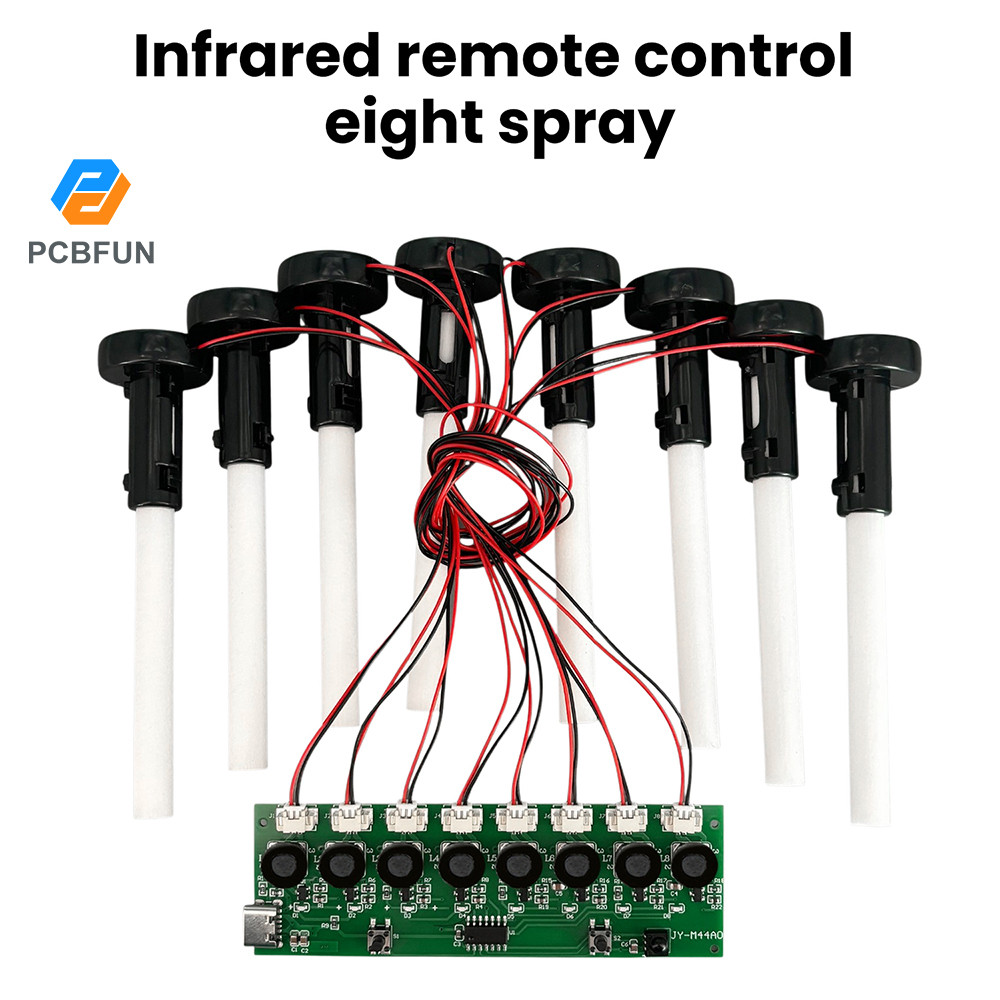 Pcbfun DC 5V แปดสเปรย์ Humidifier โมดูล Atomization ควบคุม Ultrasonic Atomizer รองรับ Fast Charging Type-C