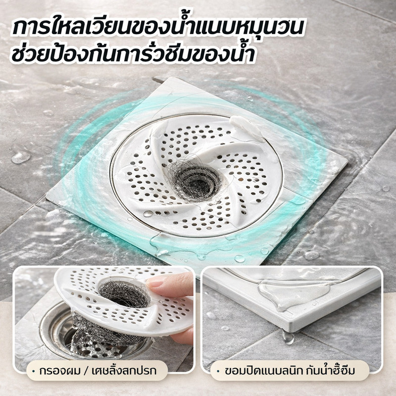 ✨สต็อกพร้อม✨ฝาครอบท่อระบายน้ํา หมุนฝาท่อระบายน้ำท่อระบายน้ำ ป้องกันกลิ่น กันแมลง ราคา ถูกที่สุด ดีลบีเคเค แกลเลอรีภาพที่ 6