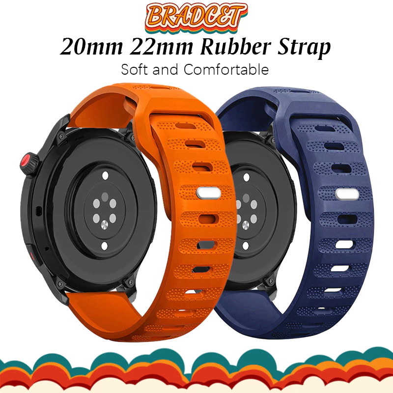 สายรัดกีฬาซิลิโคนขนาด 20 มม. 22 มม. for Samsung Galaxy Watch FE 7 6 5 4 40มม. 44มม./Huawei/Amazfit/Garmin/Xiaomi