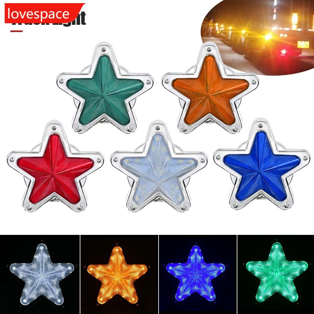 LOVESPACE 1 PC 24V รถบรรทุก LED Side Marker ไฟท้ายไฟแสดงสถานะรถพ่วงรถแทรกเตอร์ Lory คําเตือนที่จอดรถ