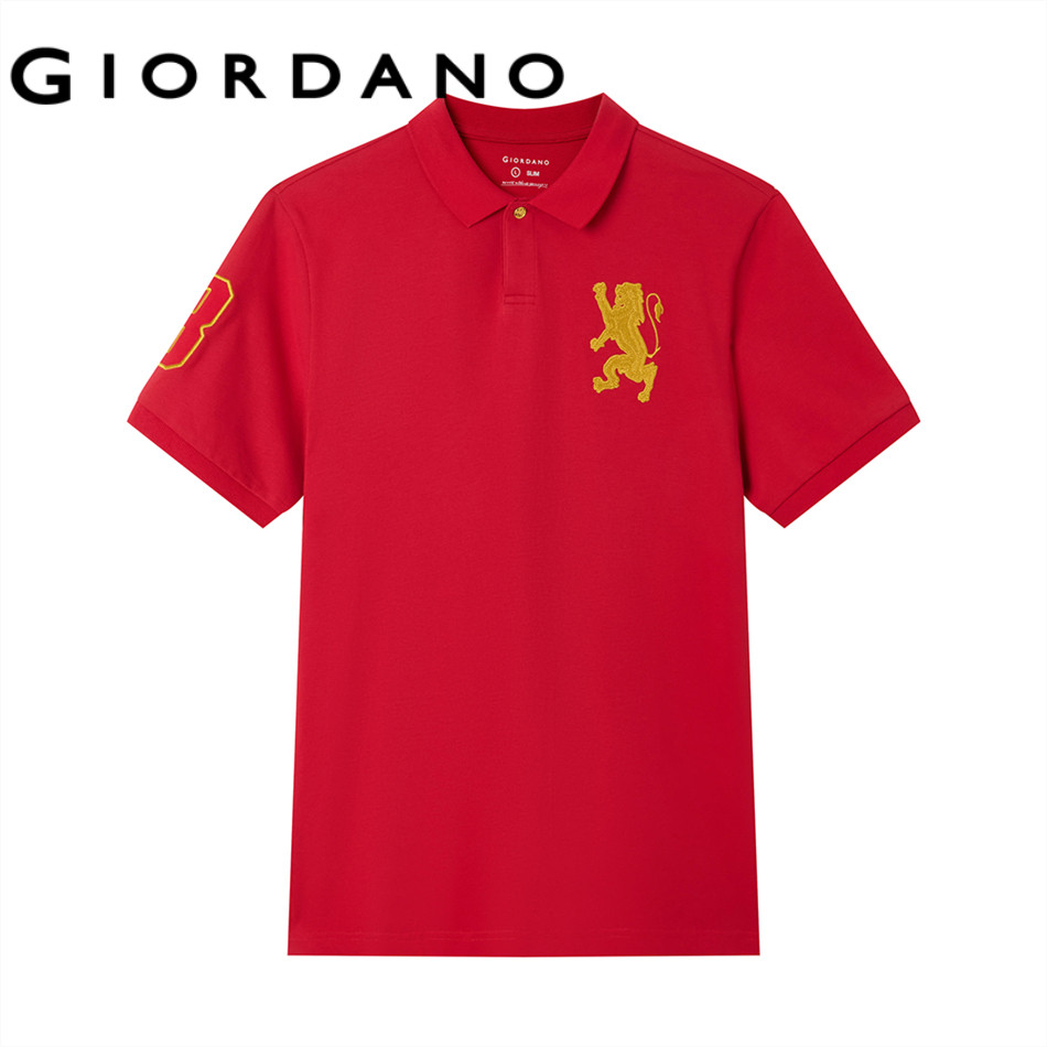 GIORDANO قميص بولو رجالي 3D Lion Slim — صورة 5