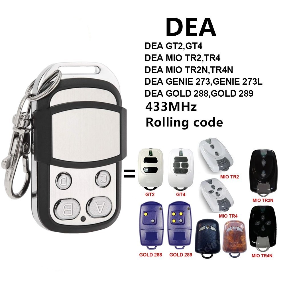 DEA GT2 DEA GOLD 289 Garage door remote control 433.92MHz Rolling code transmitter