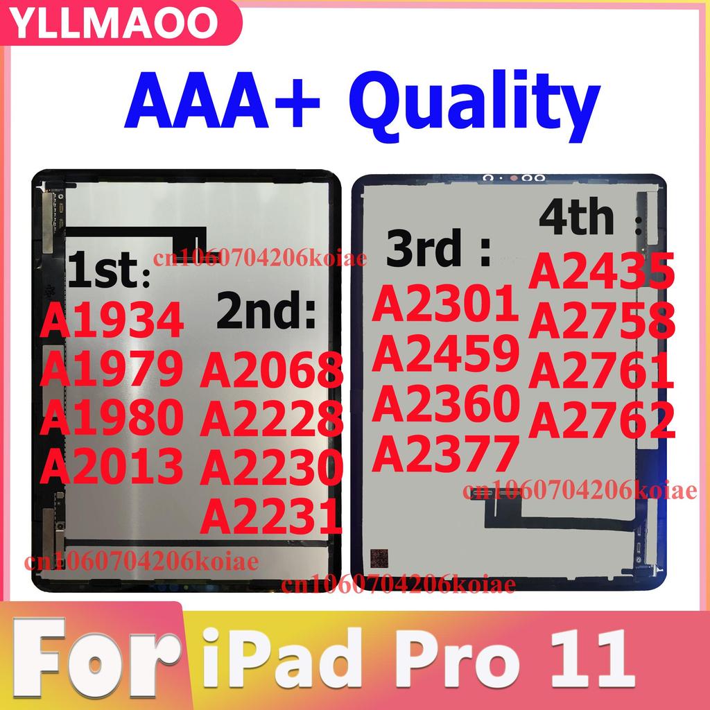 11 "Touch หรือ LCD สําหรับ iPad Pro 11 1st 2nd 3rd 4th 2018 2020 2021 A1980 A2013 A2068 A2460 A2435 จอแสดงผลเปลี่ยน