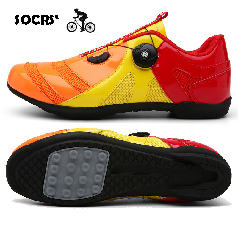 SOCRS Outdoor Cycling Shoes Men's Rotating Rubber Speed Shoes RB MTB Buckle Hard-soled Shoes Couple 