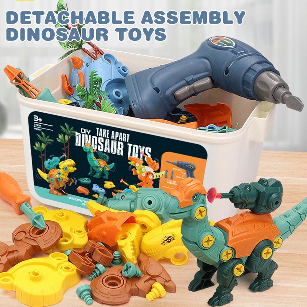 อาคารของเล่นไดโนเสาร์ Take Apart Construction ชุดการศึกษา Dino Kit พร้อม Play Mat สําหรับ M9u9