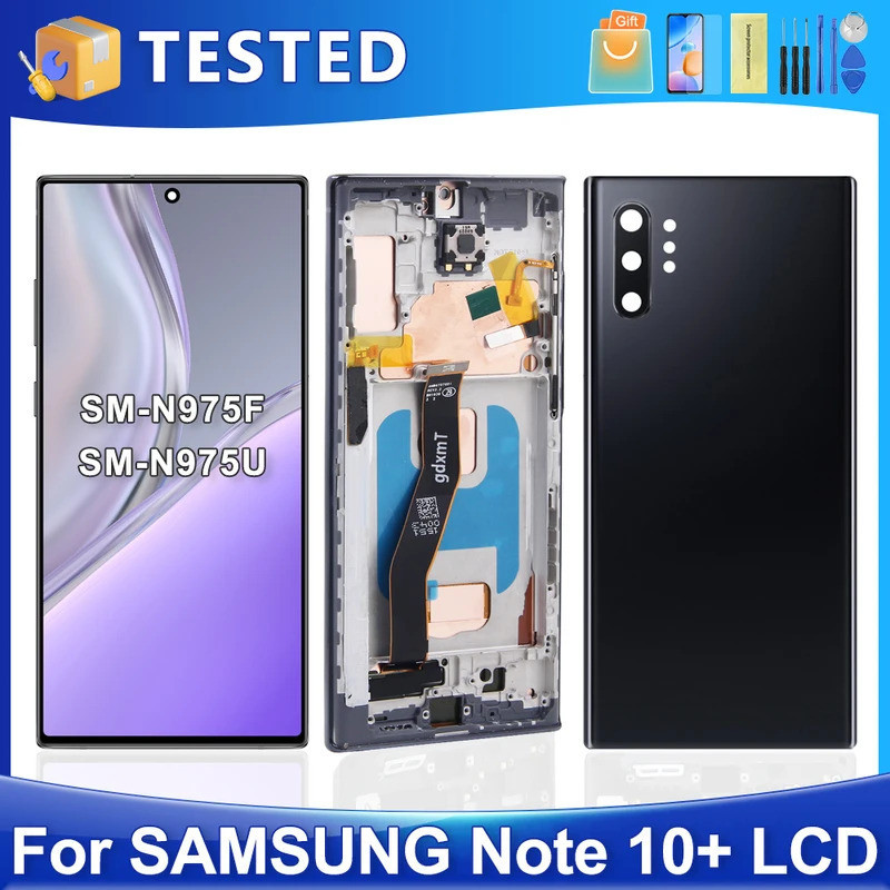 6.8 Note 10 Plus สําหรับ Samsung ทดสอบ Note10+ N975F N975 N975W จอแสดงผล LCD Touch Screen Digitizer 