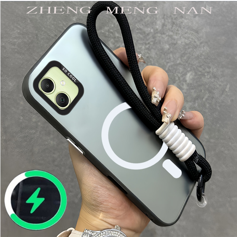 เหมาะสําหรับ Samsung A04 A04E A05 A06 A07 เคสโทรศัพท์สําหรับ silver matte รูขนาดใหญ่สีทึบ BQ ป้องกัน