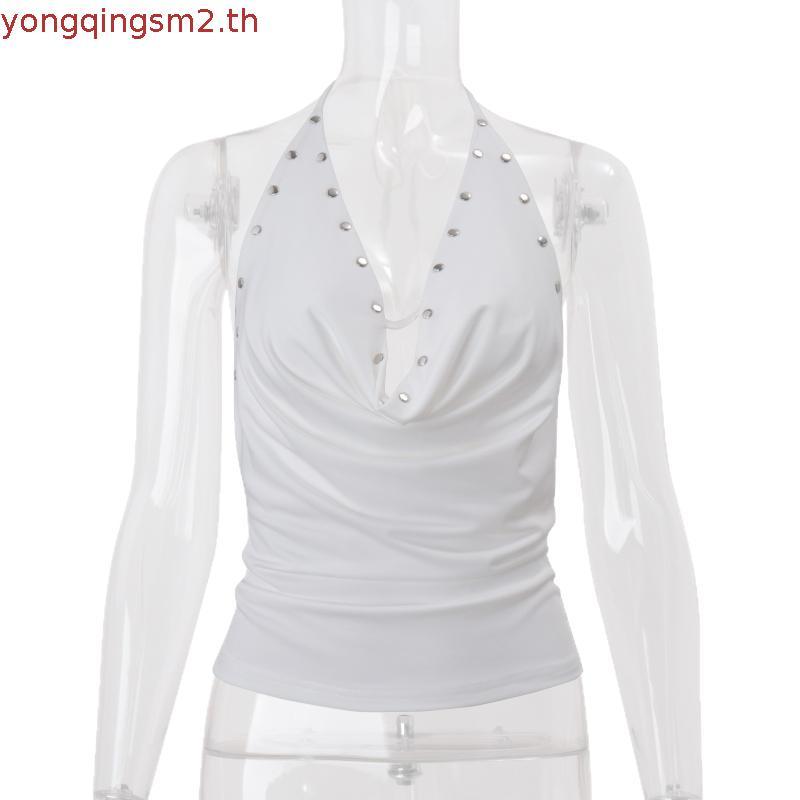 เสื้อสตรี SweeticMe 2026 ออกแบบลายไม่สม่ำเสมอ คอแอมพ์เซลโอดไลน์โลหะ