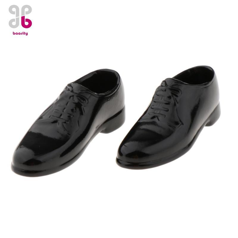 [Baosity] Custom 6:1 Scale Male Shoes Black Casual PU Leather Doll Garment Accessories
