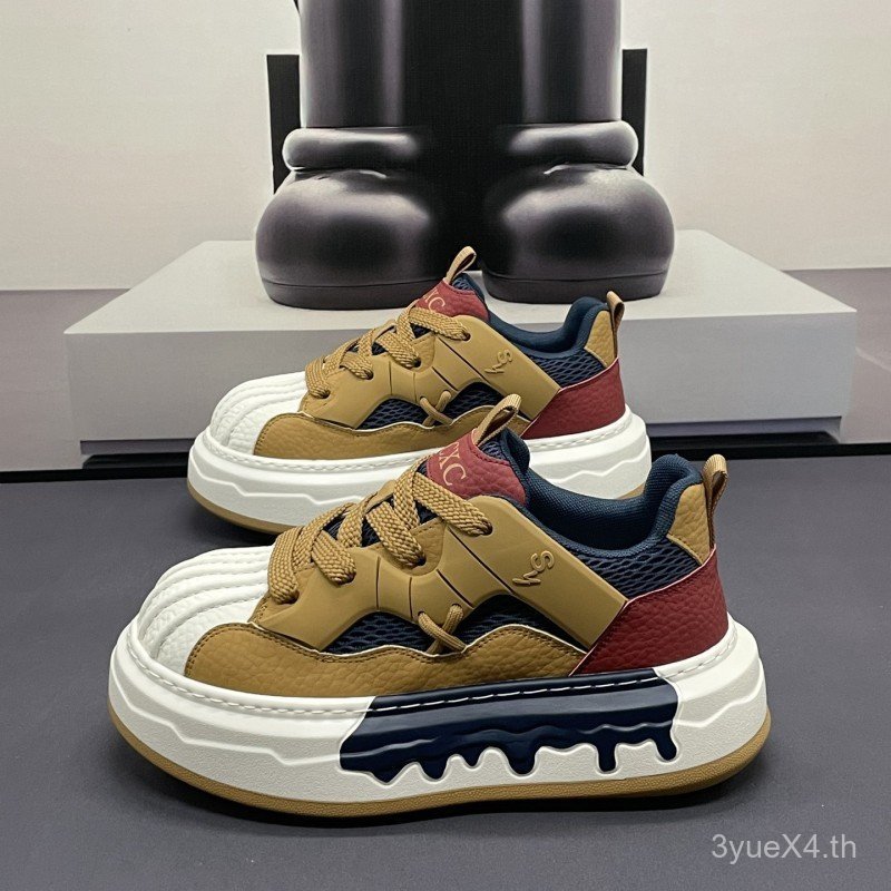 รองเท้าผ้าใบพื้นหนา Xinhai Style เพิ่มความสูงดีไซน์แฟชั่น