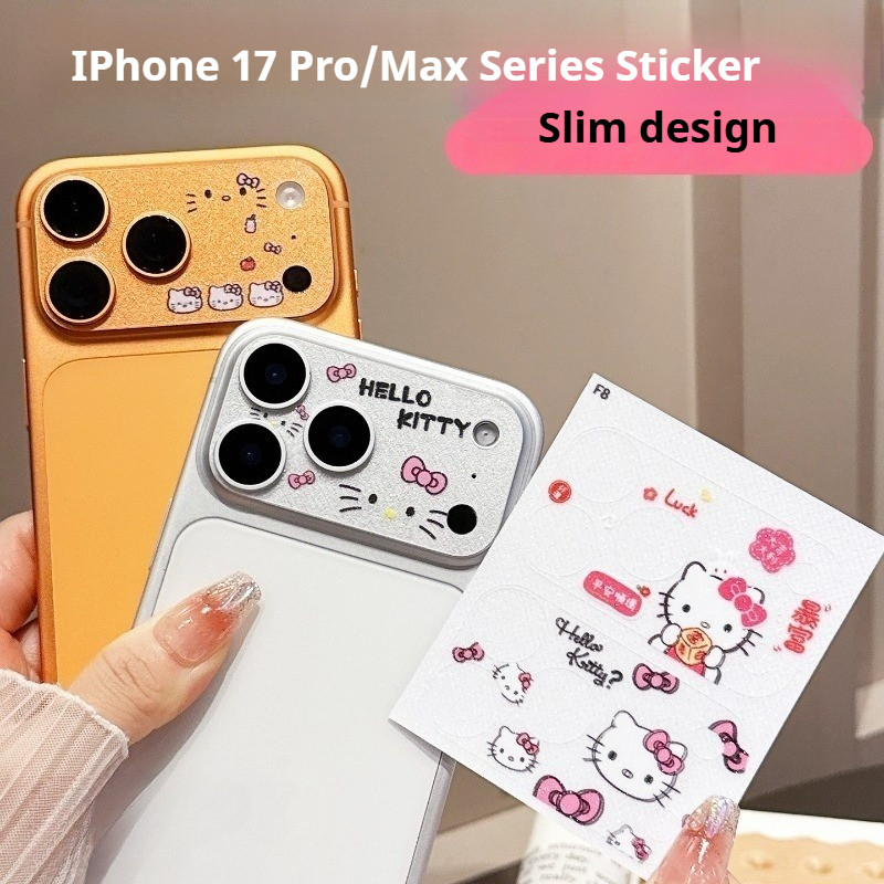 สําหรับ iPhone 17 Pro Max การ์ตูน Glitter กล้องฟิล์มป้องกัน 17 Pro เลนส์สติกเกอร์ Scratch Resistance Soft Film