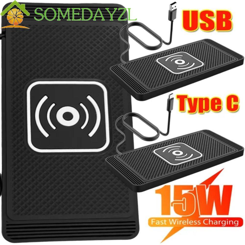 SOMEDAYZL Wireless Car Charger, Fast CHARGING 15W รถ Wireless Charger, รถชาร์จ Pad Satable Universal