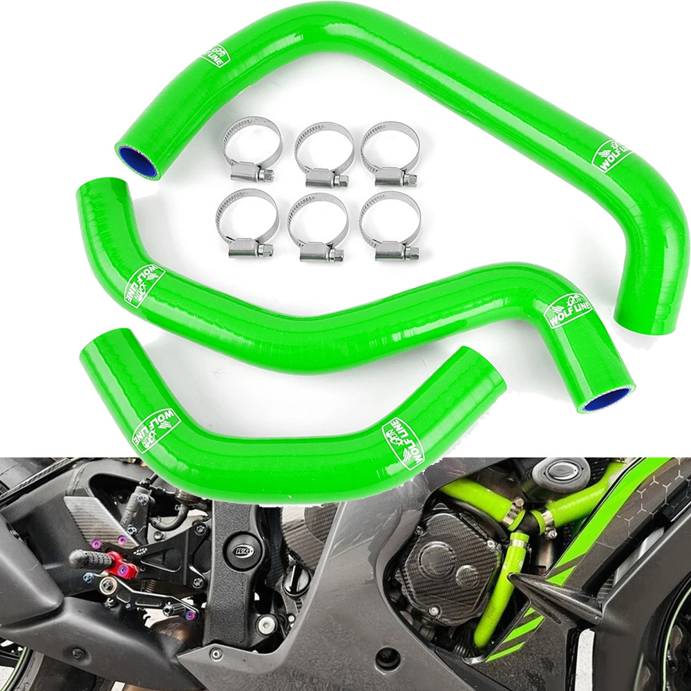 KAWASAKI ZX10R ZX10RRซิลิโคนหม้อน้ําท่อชุดสําหรับKawasaki ZX-10R ZX-10RR ZX 10RR 10R 2021 2022 2023 