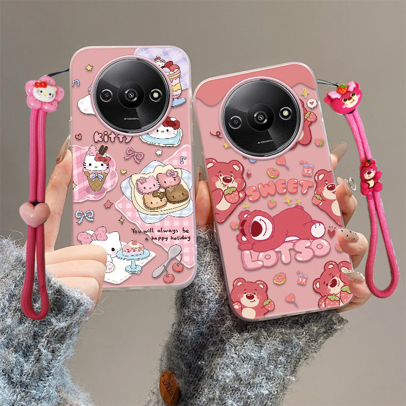 เคส Redmi a3 เคส Redmi a3x poco c61 เคสโทรศัพท์ป้องกันการหล่นน่ารัก