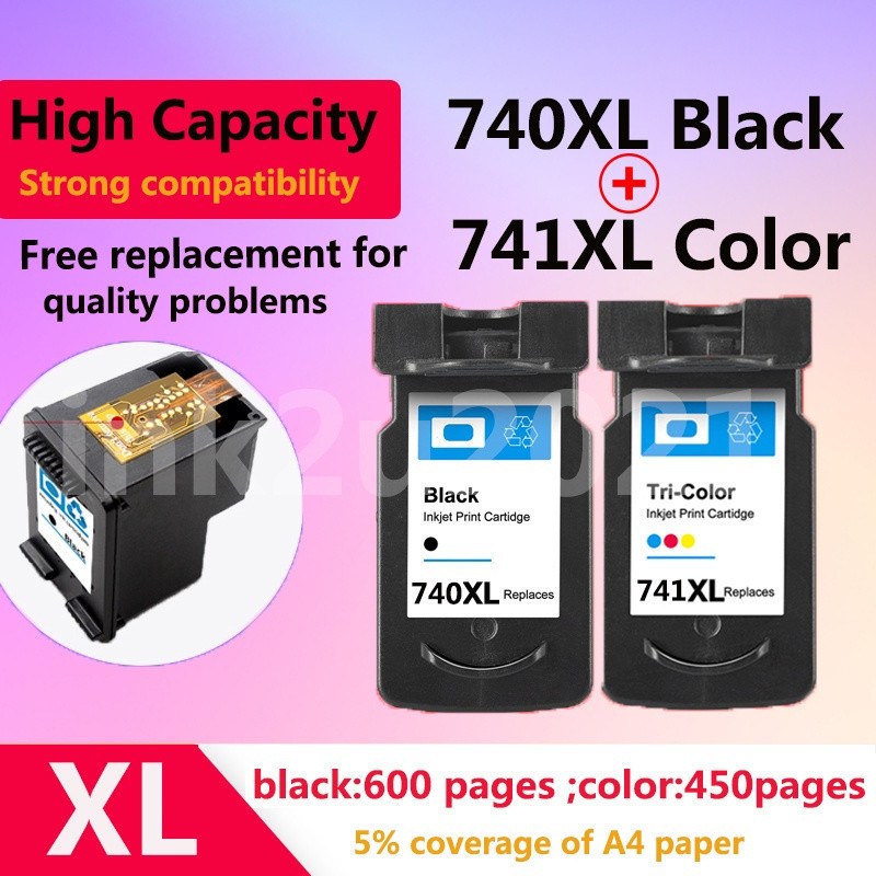ใช้งานร่วมกับ Canon 740XL Canon 740 หมึก Canon 740 สีดํา 740 741 XL 741 741 รีฟิลสําหรับ MG2270 / MG