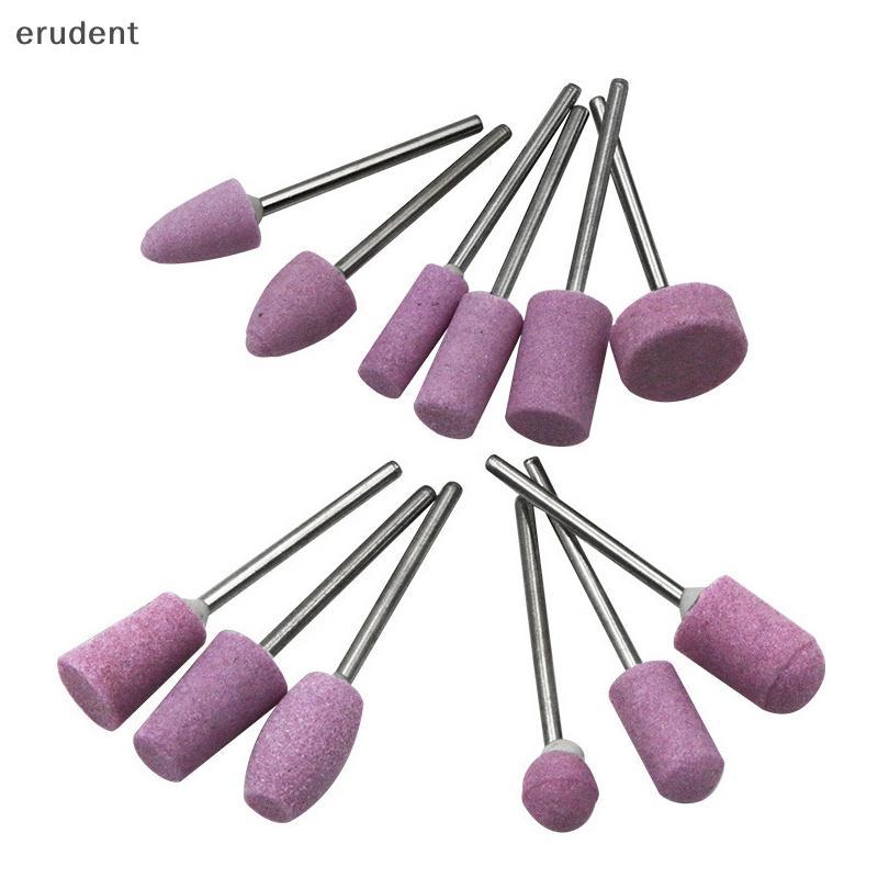 Erudent 12 ชิ้นขัดขัดติดหินสําหรับเครื่องมือโรตารี่หินบดหัวล้อเครื่องมือ 2.35 มิลลิเมตร Shank Mini เล็บเจาะบิตชุดใหม่